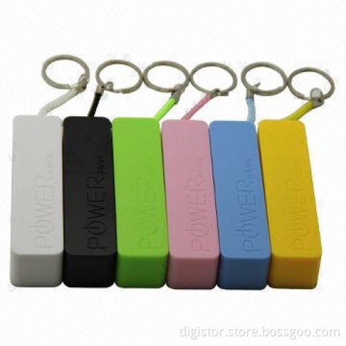Colorful power bank for all mobile phones, power candy, long life cycles and 1,800-2,600mAh